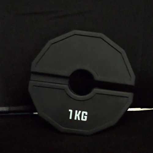 Black 1kg weight plate - weight,