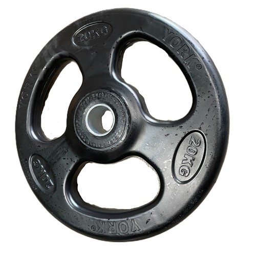 York 20kg rubber iso grip - york, 'iso-grip'