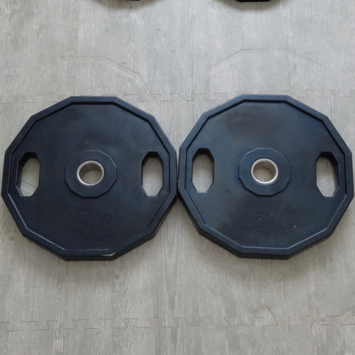 25kg black rubber olympic - 2,