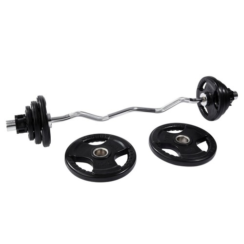 Curl bar barbell weights - bar, 2"